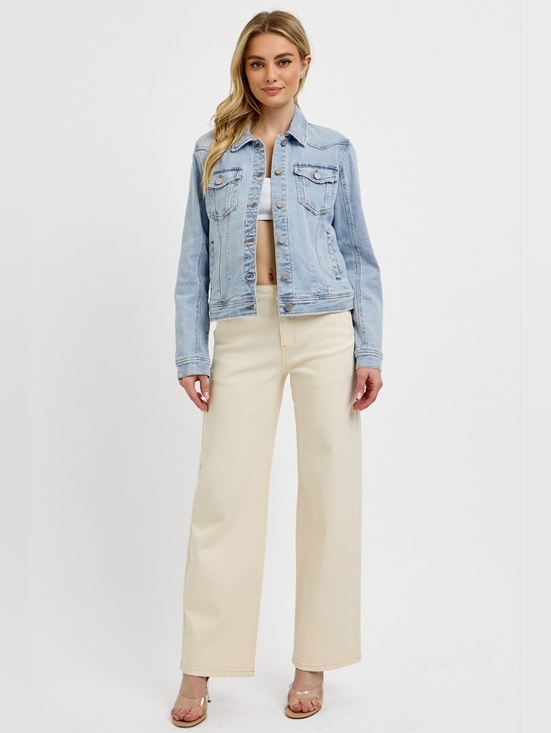 Risen Jeans Jackets & Blazers - RISEN Light Wash Button Down Classic Denim Jacket Pockets Various NEW